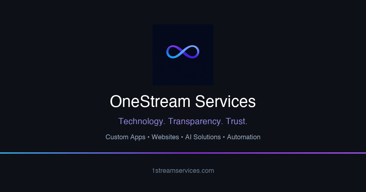 OneStream Services | Technology. Transparency. Trust.